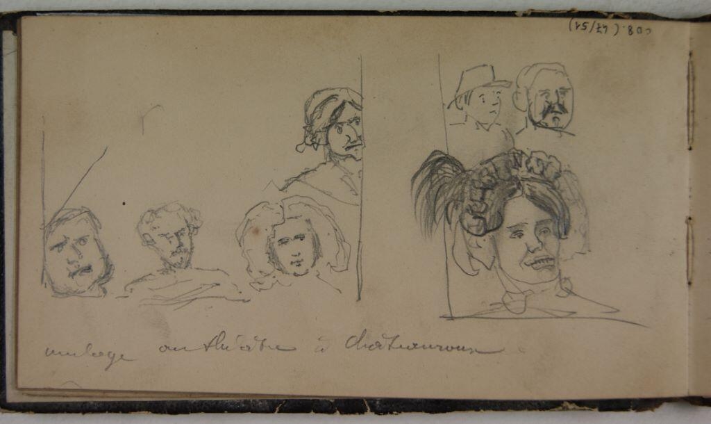 Carnet de dessins, année 1856