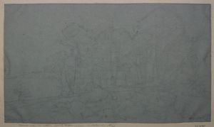 Etude pour le tableau n°42, “Pins maritimes matin” (Salon 1864) (Douarnenez). (Titre inscrit)