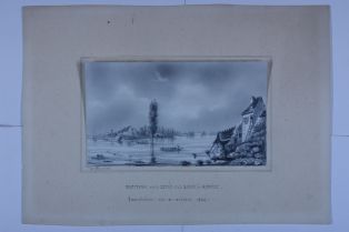 Rupture de la levée de la Loire à Amboise. Inondation du 21 octobre 1846. (titre factice)