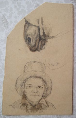 Nez de cheval et portrait de femme. (titre factice)