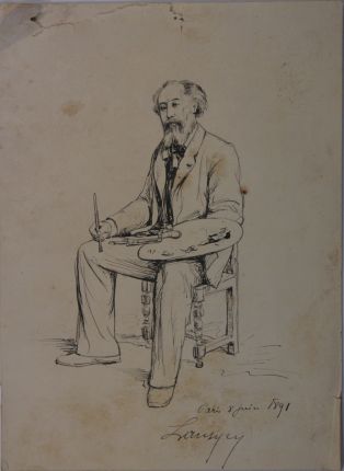 Mon portrait d’après la photographie de Télinge du 5 mai 1884. (Titre inscrit)