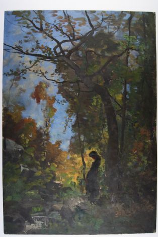 Etude peinture à l’huile pour le tableau N° 32 cascade de Cernay.