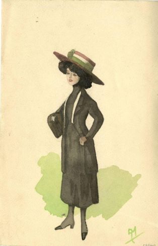 Femme en pied avec grand chapeau ; © Anthony Chatton