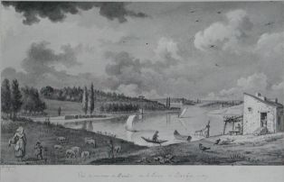 Vüe des environs de nantes sur la Rivière de Barbin en 1817 (titre inscrit)