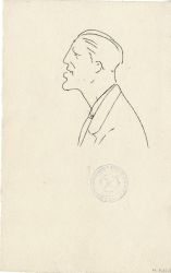 Georges Carpentier (profil)
Encre de Chine
entre 1912 et 1914
coll. MML