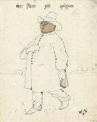 Monsieur le curé va se promener
Crayon, aquarelle
Vers 1910
coll. MML