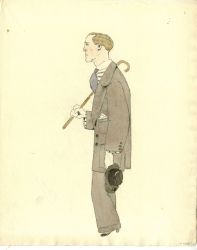Homme, une canne sur l'épaule
Encre de Chine, aquarelle
entre 1912 et 1914
coll. MML