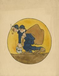 Corvée de soupe
Encre de Chine, aquarelle
entre 1915 et 1918
coll. MML