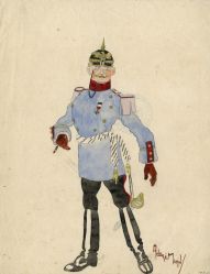 Officier allemand
Encre de Chine, aquarelle
vers 1908
coll. MML
