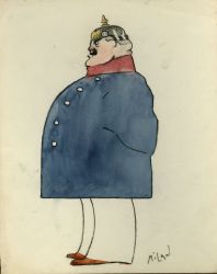 Officier allemand
Crayon, aquarelle
vers 1908
coll. MML