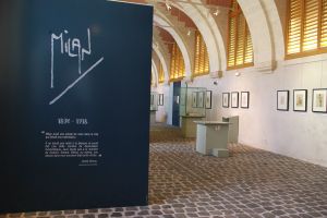 Scénographie de l'exposition André Milan au musée de la marine de Loire