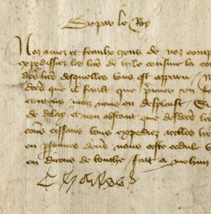Lettre de Charles VII ; © Philippe Bon