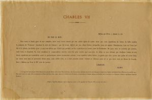 Lettre de Charles VII ; © Susana Pereira-Tavares