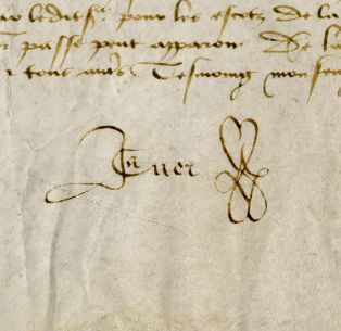 Lettre de Jacques Coeur, argentier du roi Charles VII ; © Philippe Bon