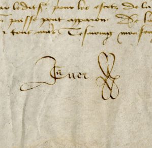 Lettre de Jacques Coeur, argentier du roi Charles VII ; © Philippe Bon