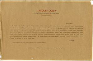 Lettre de Jacques Coeur, argentier du roi Charles VII ; © Susana Pereira-Tavares