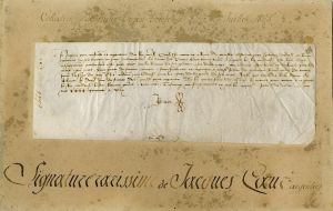 Lettre de Jacques Coeur, argentier du roi Charles VII ; © Susana Pereira-Tavares