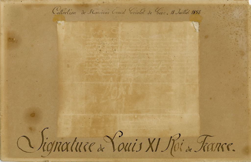 Lettre du roi Louis XI