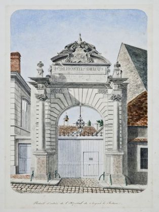 Portail d’entrée de l’Hôpital de Nogent-le-Rotrou (titre inscrit)