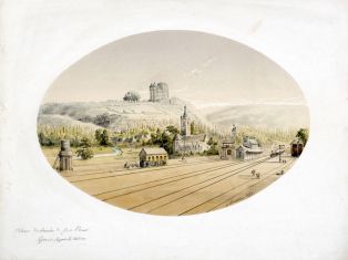 Album du chemin de fer de l’ouest, gare de Nogent-le-Rotrou - 1854