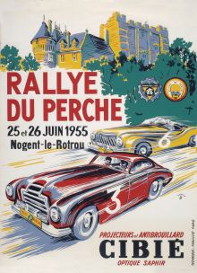 Affiche d'un rallye à Nogent-le-Rotrou