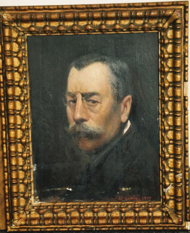 Autoportrait de Désiré Lubin avec binocles de 3/4 gauche
