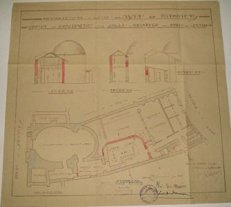 Plan de la reconstitution de l’atelier de Lubin au musée (1928)