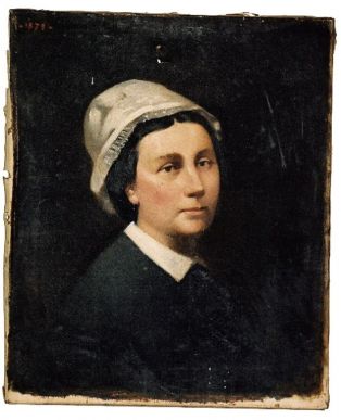 Portrait de femme à bonnet blanc ; © Matthieu Dussauge