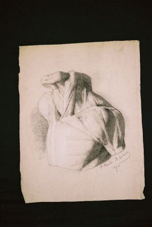 Etude anatomique d’après un buste d’homme antique ; © Matthieu Dussauge