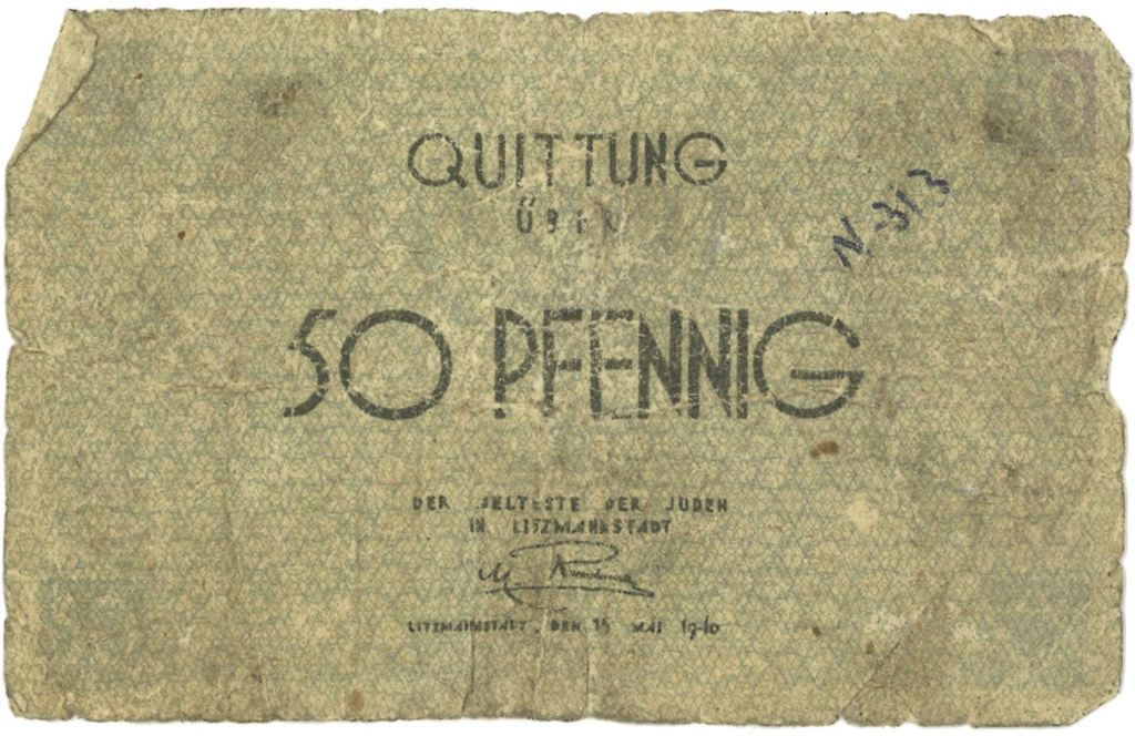 Quittung de 50 pfennigs