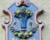Détail de coupe et guirlande de fruits à Villefranche-sur-Cher (41) - Tuilerie Perrusson- Photo J. B-D.
