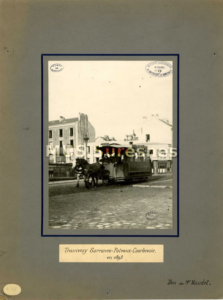 Tramway Suresnes - Puteaux - Courbevoie (en 1893)