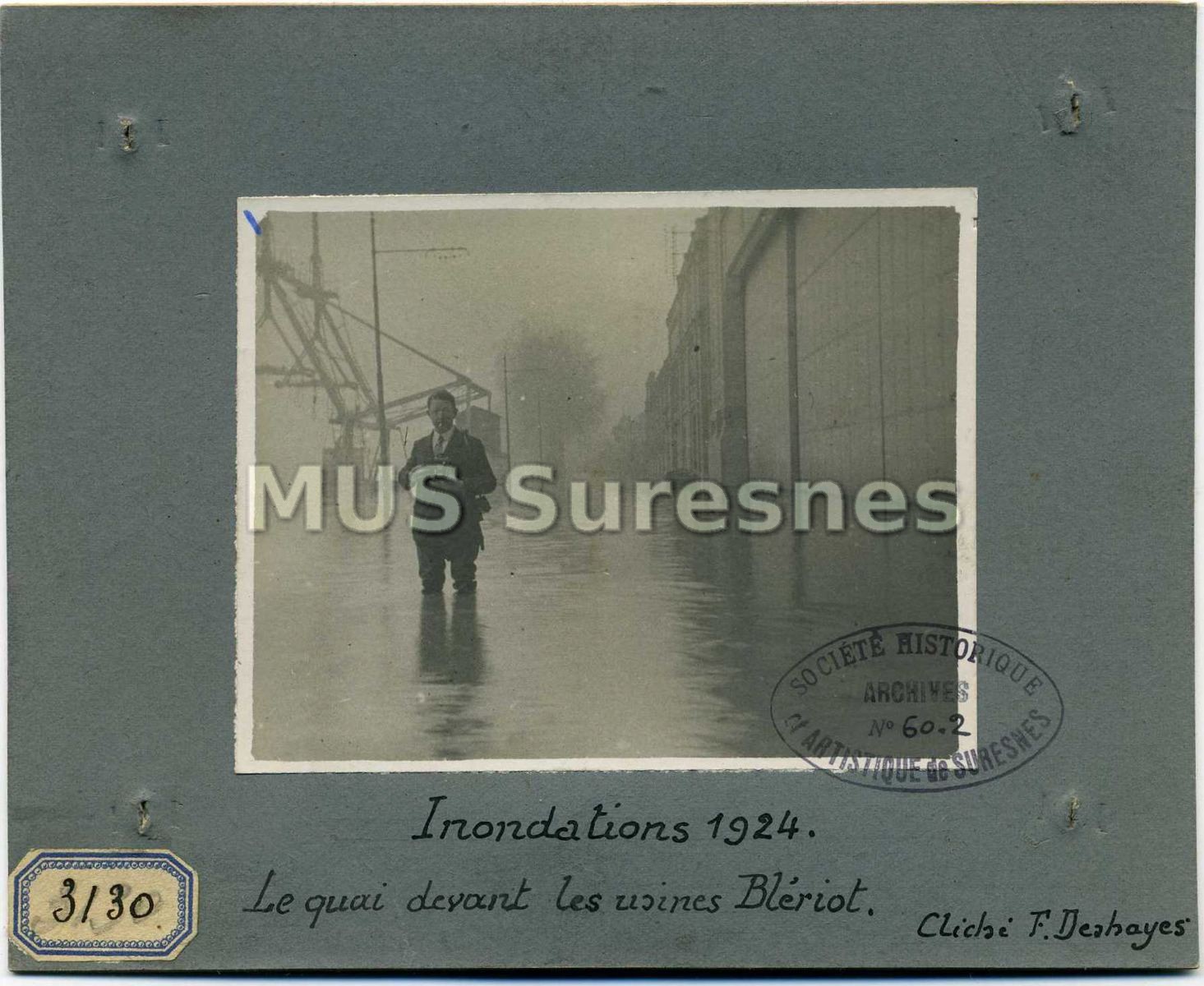 Inondations 1924, Le quai devant les usines Blériot