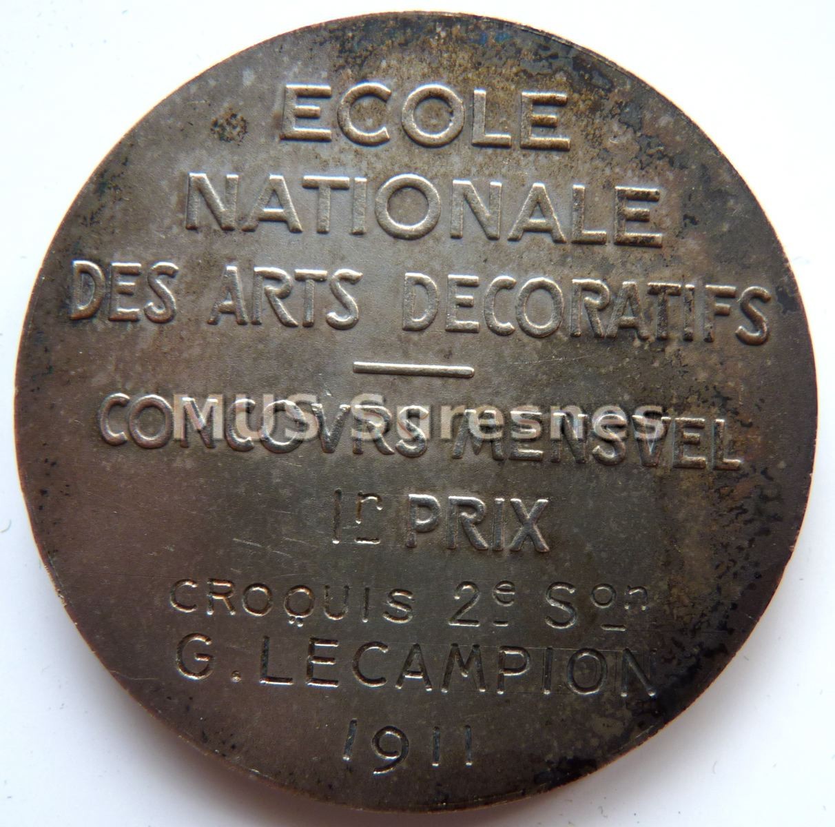 Ecole Nationale des Arts décoratifs - Concours Mensuel 1er prix - Croquis - G. Lecampion 1911