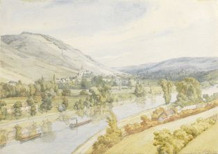 Paysage de collines avec une rivière ; © Le Réverbère / Mulhouse ; © Musée Unterlinden
