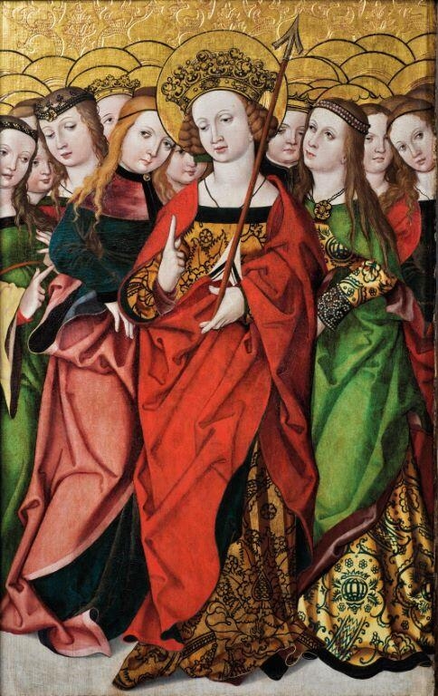 Sainte Ursule et ses compagnes ; Saint Wendelin (revers)