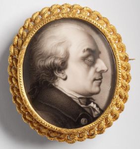 portrait en miniature de Théophile-Conrad Pfeffel (1736-1809), de profil à droite