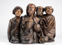 Le Christ et quatre apôtres (élément de prédelle)