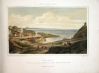 lithographie ; Biarritz, vue du port vieux et des deux ét...