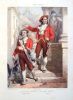 lithographie ; Costumes des Pyrénées Guide et chasseurs a...