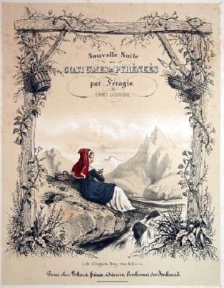 lithographie ; Nouvelle Suite de Costumes des Pyrénées