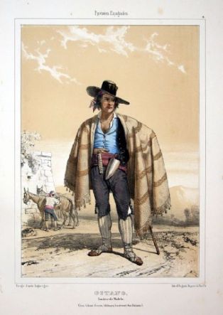 lithographie ; GITANO, tondeur de mulets Costumes des Pyrénées