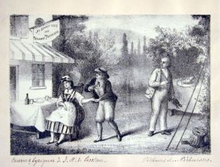 lithographie ; Pêcheurs et ... pécheresses