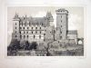 lithographie ; PAU / GRANDE FACADE DU CHATEAU DE PAU Souv...