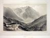 lithographie ; EAUX-BONNES / VALLEE D'OSSAU DU COTE DE LA...