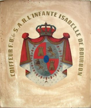 affiche ; COIFFEUR DE S.A.R. L'INFANTE ISABELLE DE BOUBON