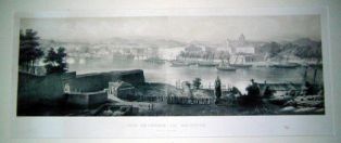 lithographie ; Vue générale de Bayonne prise de la Citadelle