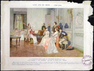 imprimé ; Le chanteur Garat chez la citoyenne Bonaparte Madame Tallien aux Champs-Elysées