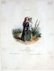 lithographie ; Femme de St Jean, vallée de Gistain.