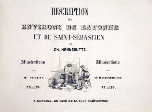 lithographie ; Description des environs de Bayonne Album des deux frontières